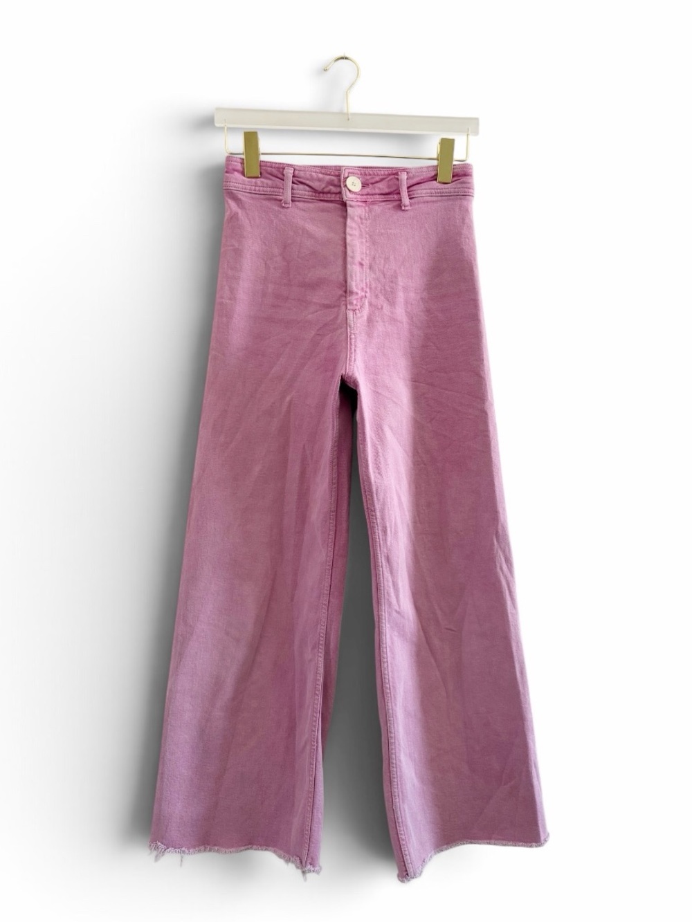 Zara Marine High Waist Wide Leg Jeans Size 6
